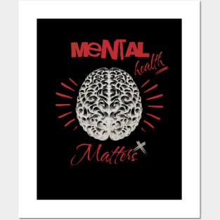 Mental Wealth, Brain mental health psychology,anatomy watercolor art Posters and Art